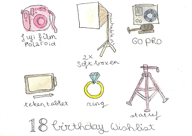 Illustration // birthday wishlist