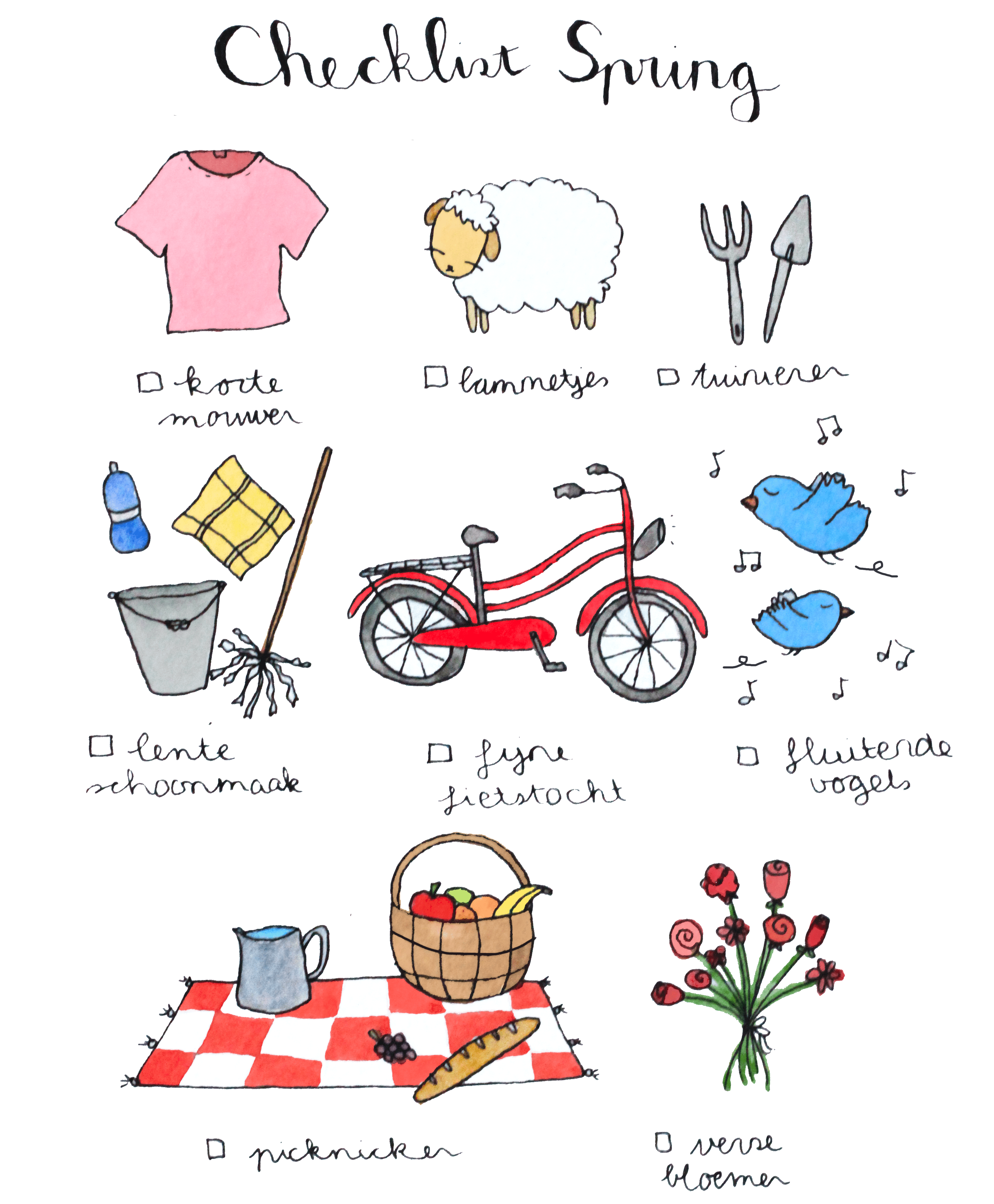 Illustratie // Lentekriebels