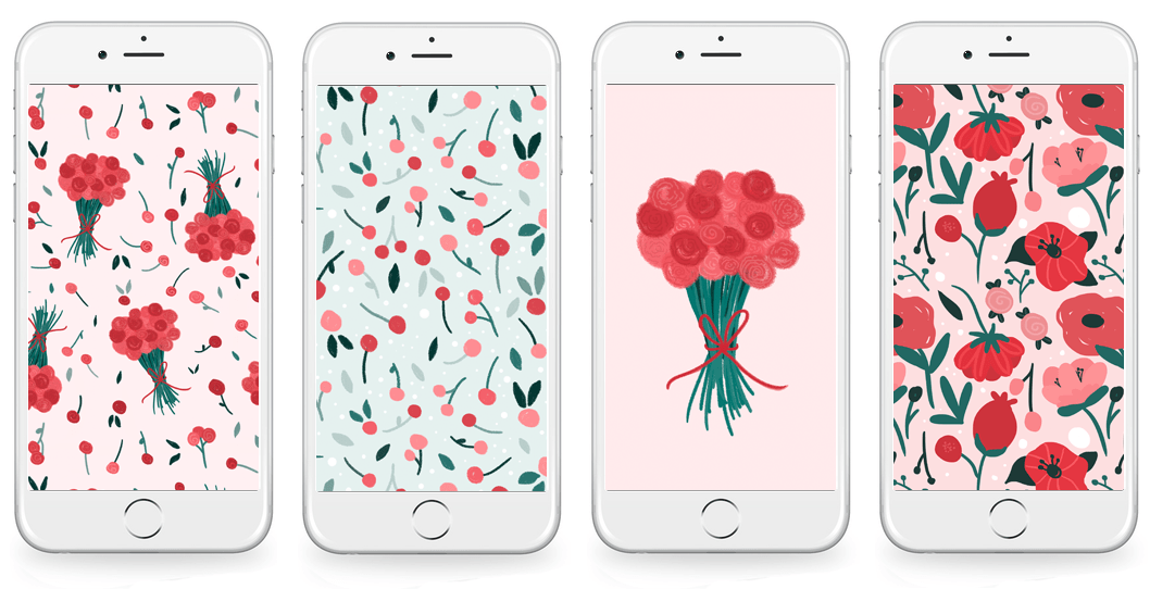 4 gratis Valentijn telefoonachtergronden!