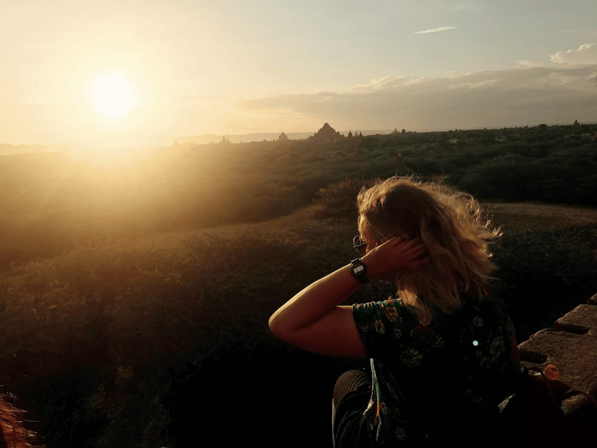 Zonsondergangen in Bagan / Myanmar